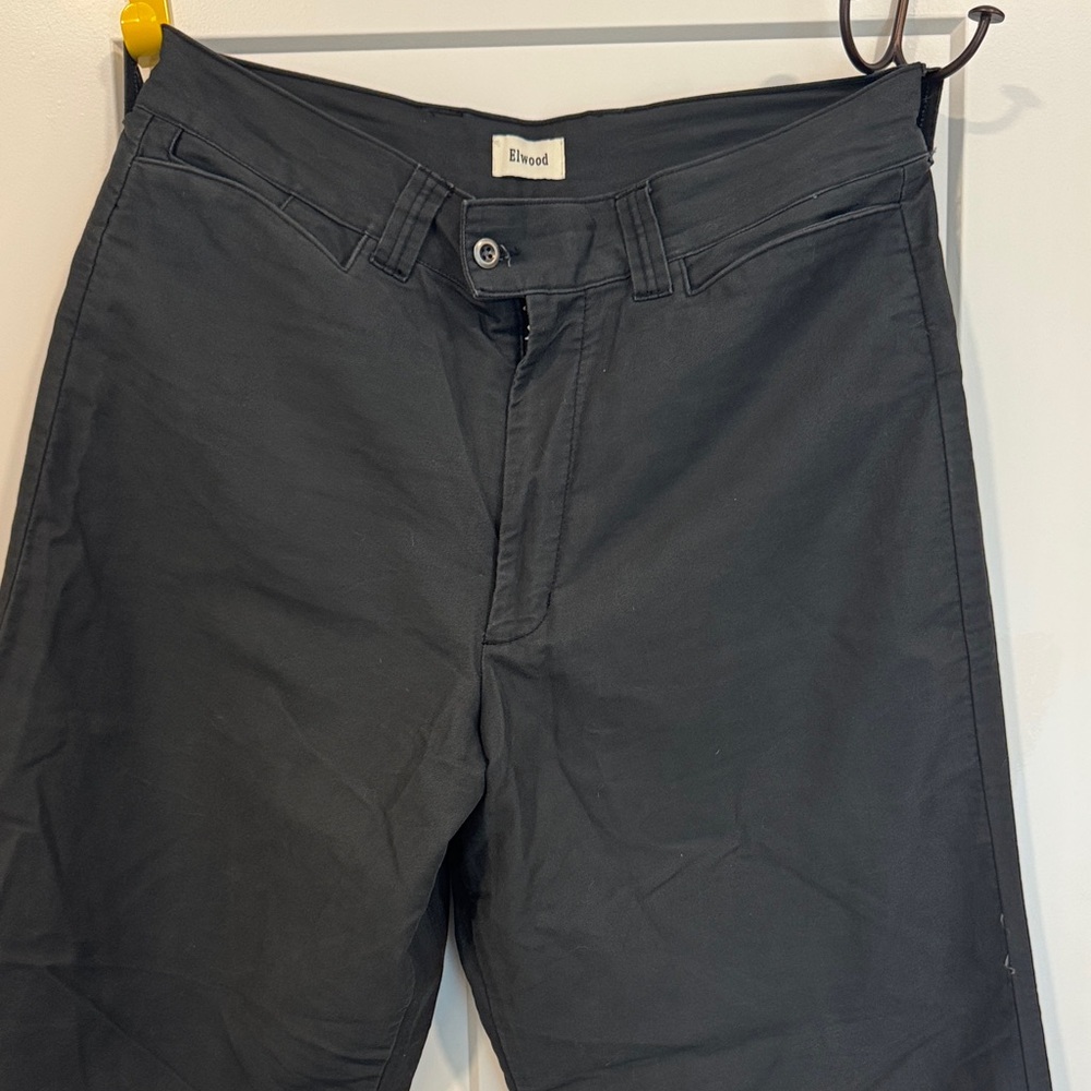 Elwood Wide Leg Charcoal Pants 36 100% Cotton EUC